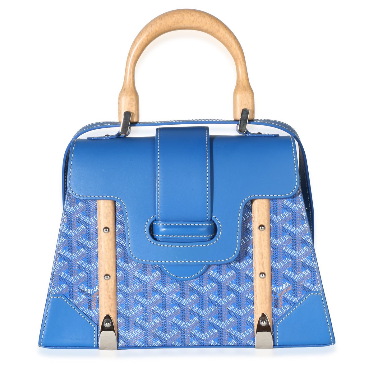 Goyard Blue Goyardine Canvas Saigon PM