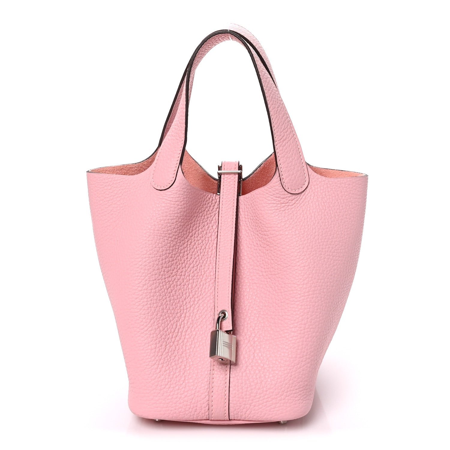 Hermes Taurillon Clemence Picotin Lock 18 PM Rose Sakura