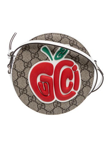 Canvas Kids GG Supreme Apple Round Crossbody Bag w/ Tags