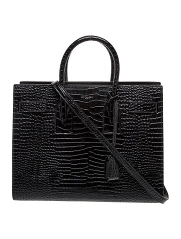 Embossed Leather Sac De Jour Small