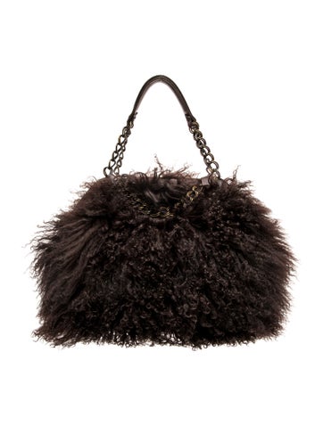 Christian Louboutin Mongolian Lamb Evening Bag