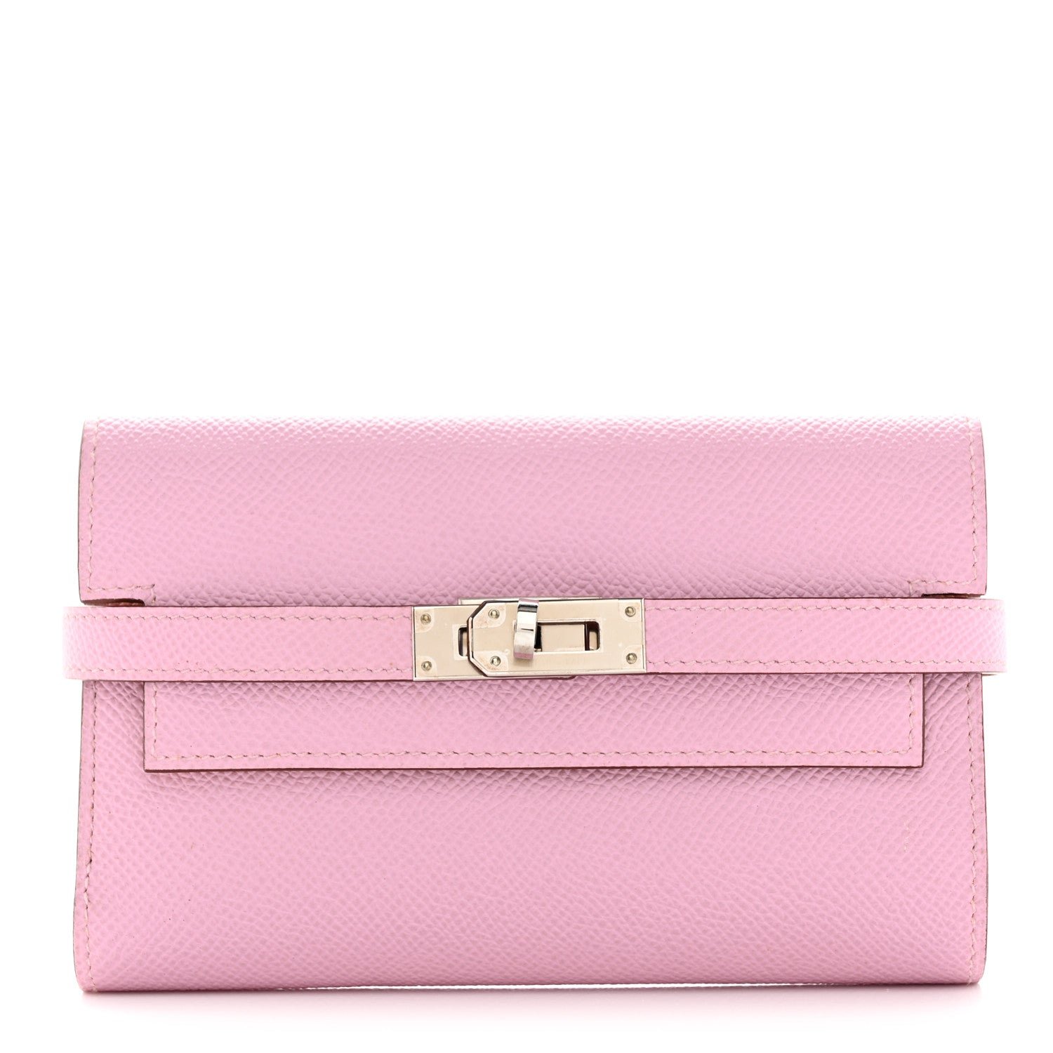 Hermes Epsom Medium Kelly Wallet Mauve Sylvestre Jaune De Naples