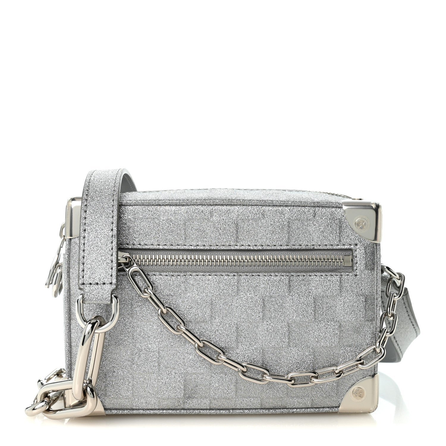 Louis Vuitton Damier Glitter Mini Soft Trunk Silver