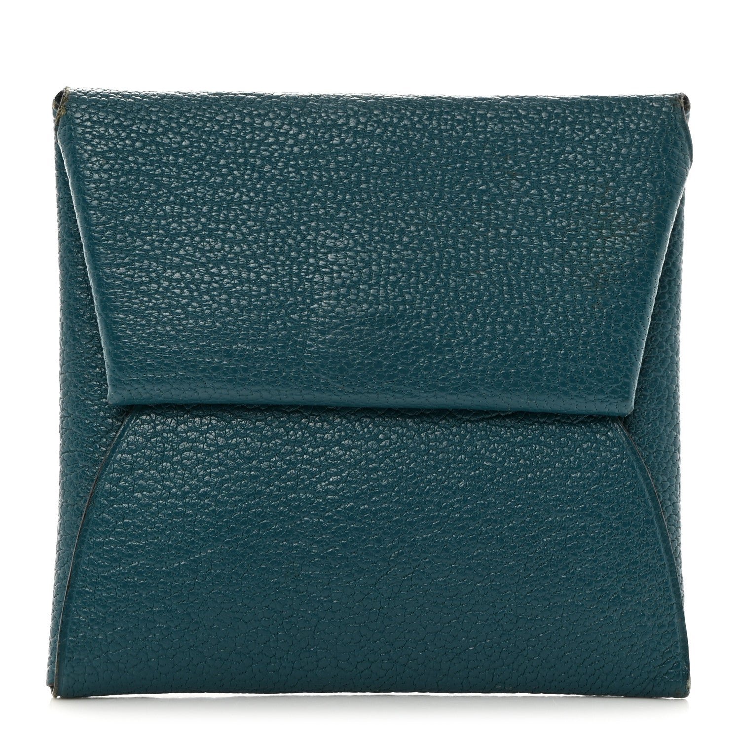 Hermes Chevre Mysore Bastia Coin Purse Vert Bosphore
