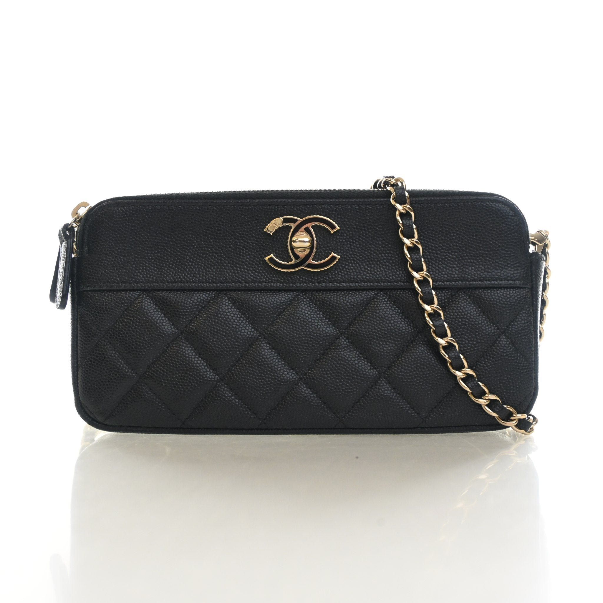 Chanel Caviar Double Zip Wallet On Chain (WOC)