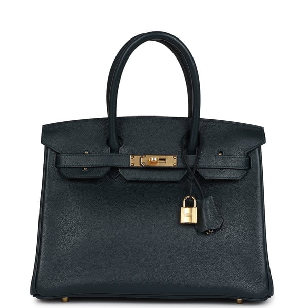 Hermes Hermes Birkin 30 Vert Cypres Taurillon Novillo Gold Hardware