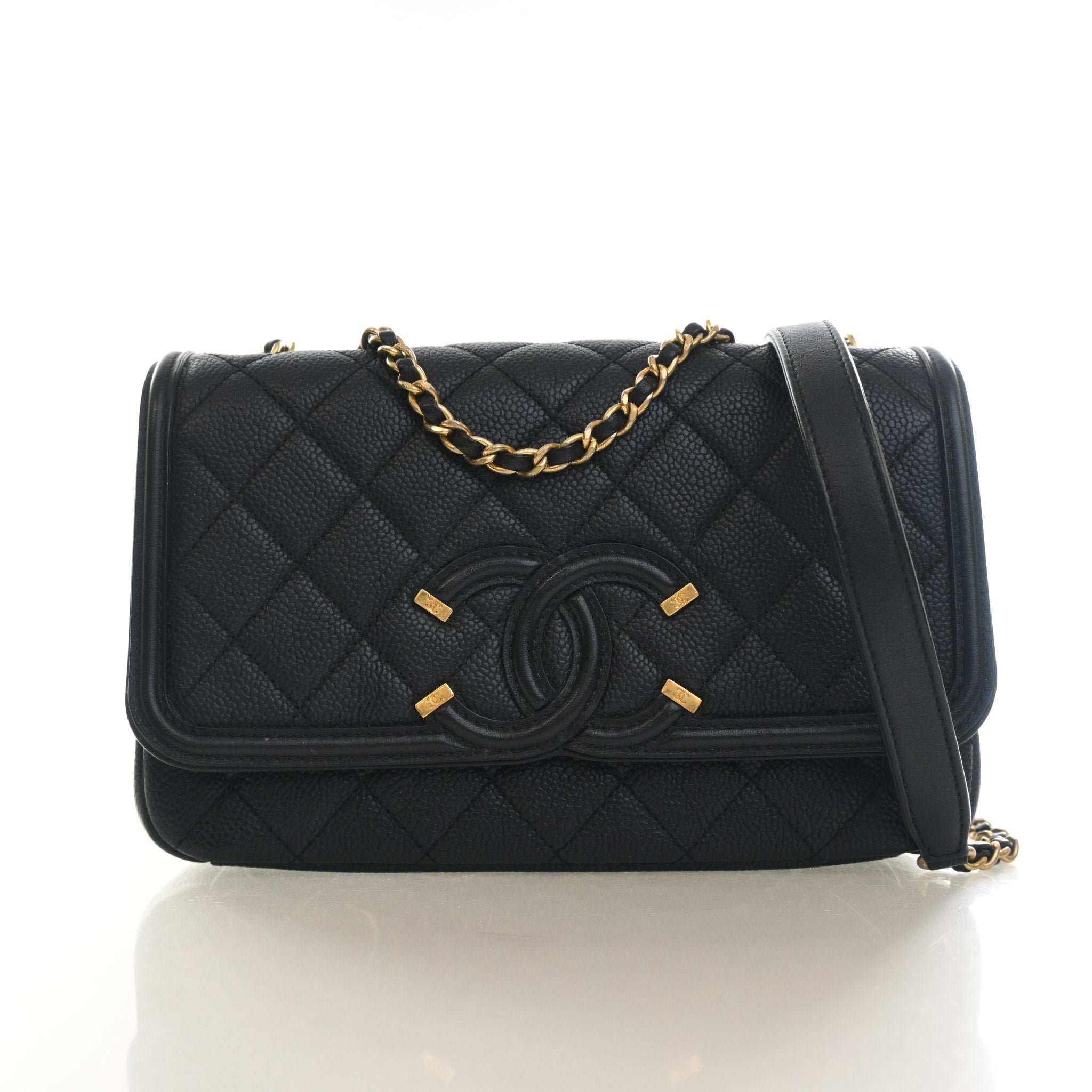Chanel Small Caviar Filigree Flap Bag