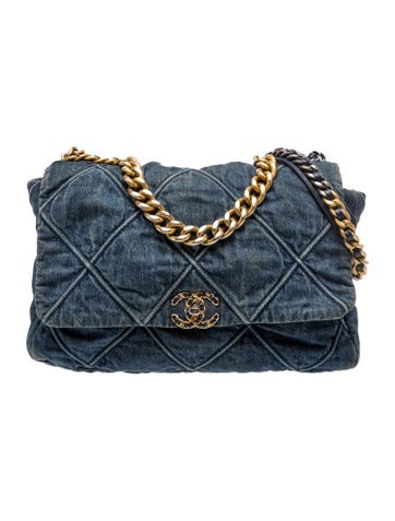 Maxi Denim 19 Flap Bag