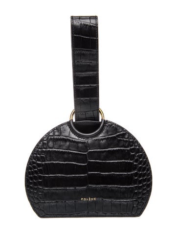 Polene Embossed Leather Numéro Six Ceinture