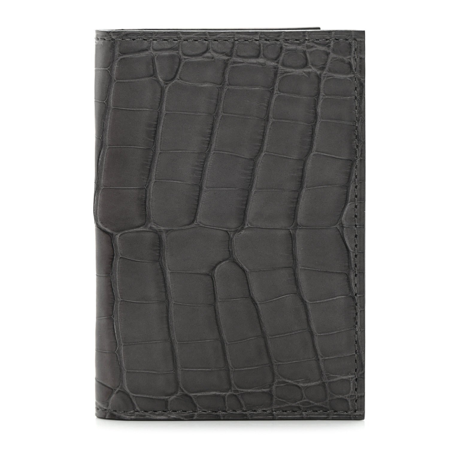 Hermes Matte Alligator MC2 Euclide Card Holder Graphite