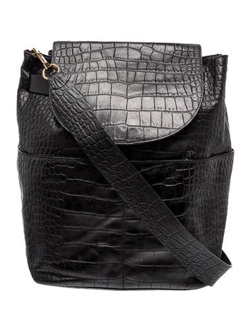 Cuyana Embossed Leather Bucket Bag