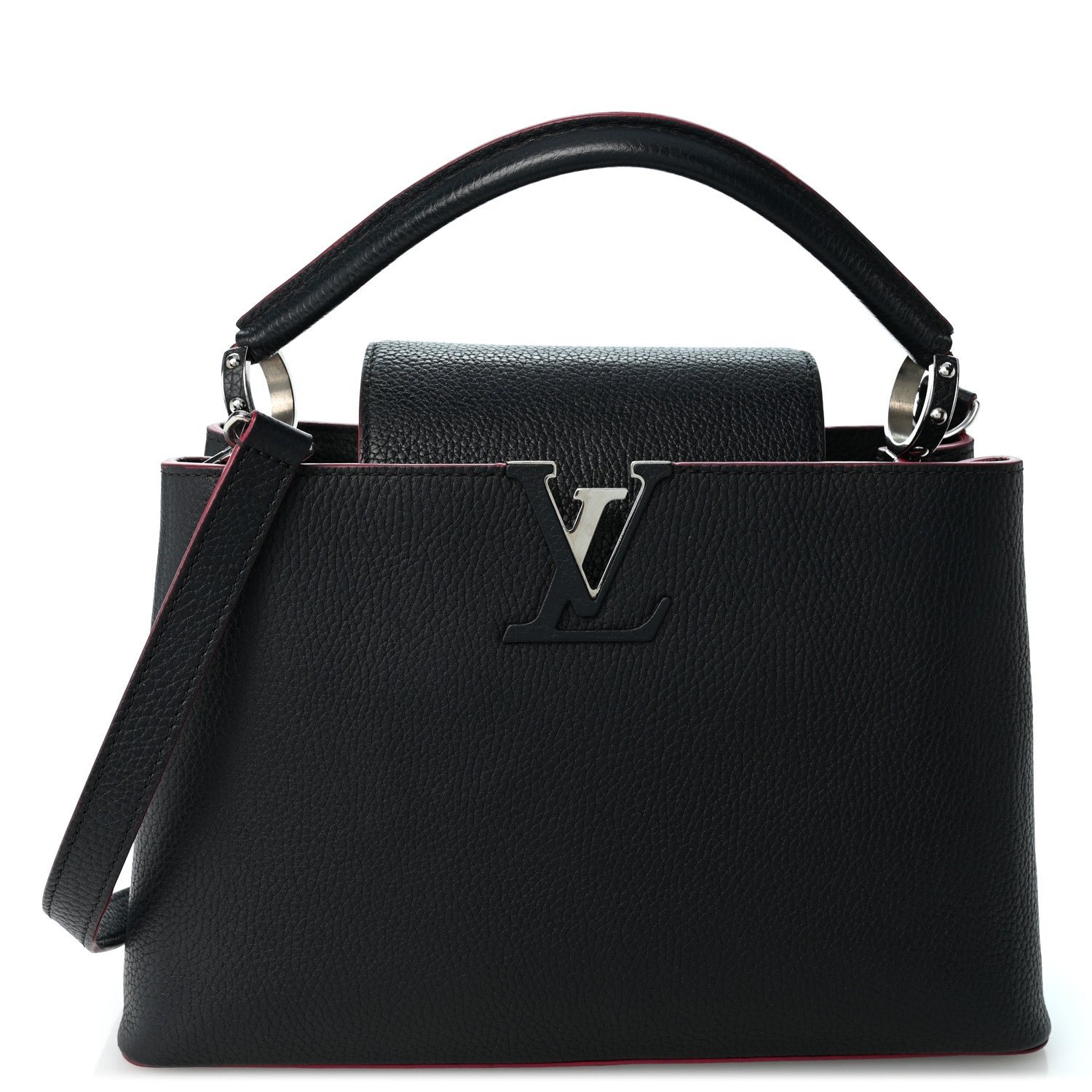 Louis Vuitton Taurillon Capucines PM Cobalt Fuchsia