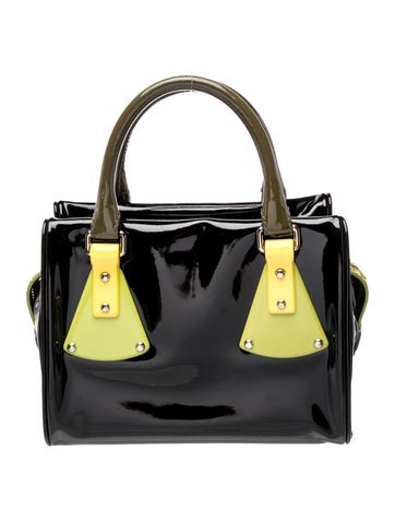 Patent Leather Top Handle Bag