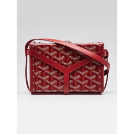 Goyard Goyard Black Chevron Print Coated Canvas Minaudiere Clutch Bag