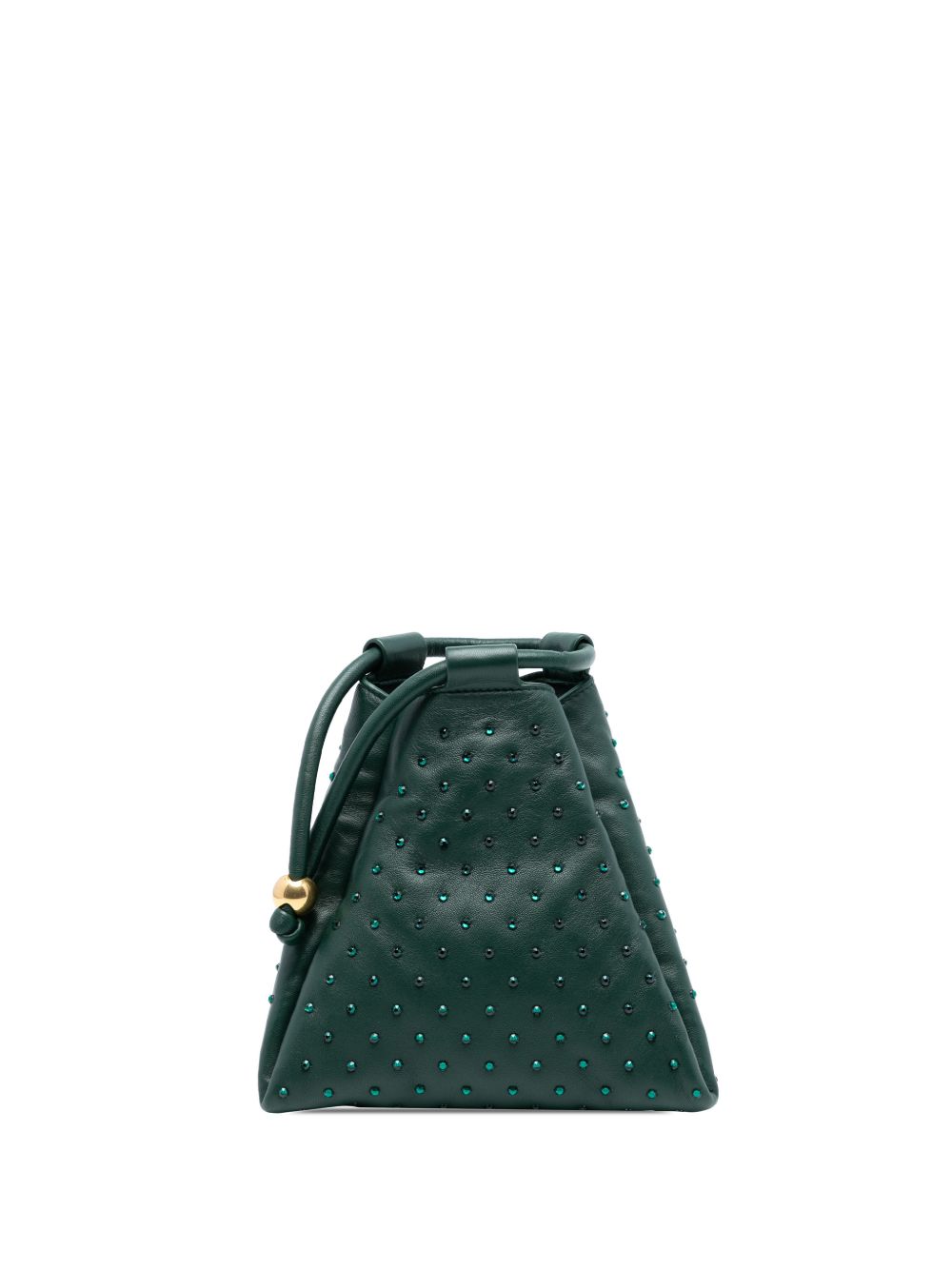 2021-2025 Mini Lambskin Crystal Embellished Triangle handbag