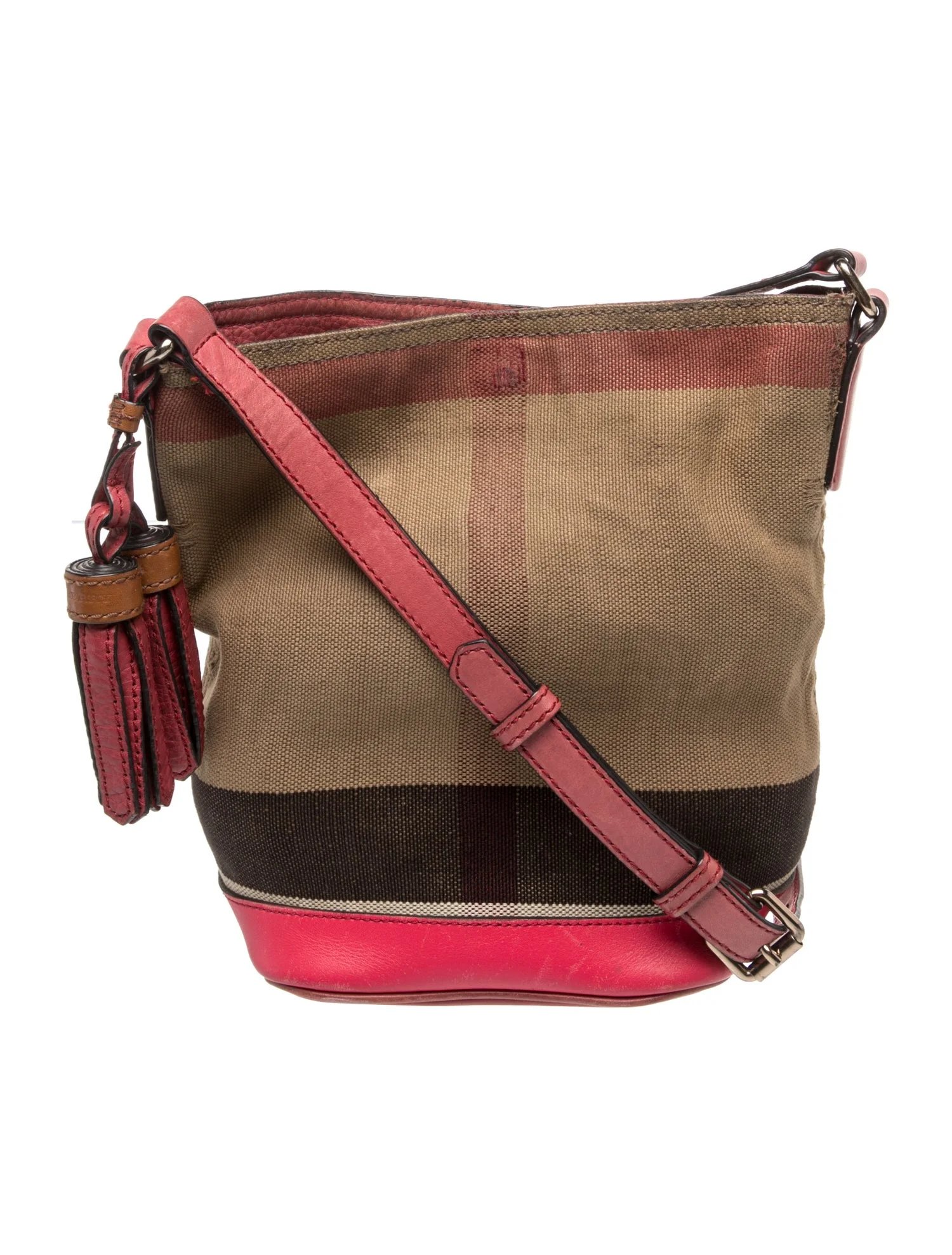 Exploded Check Bucket Bag