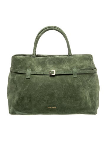Manu Atelier Suede Top Handle Bag