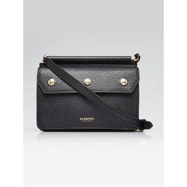Burberry Burberry Black Leather Baby Title Crossbody Bag