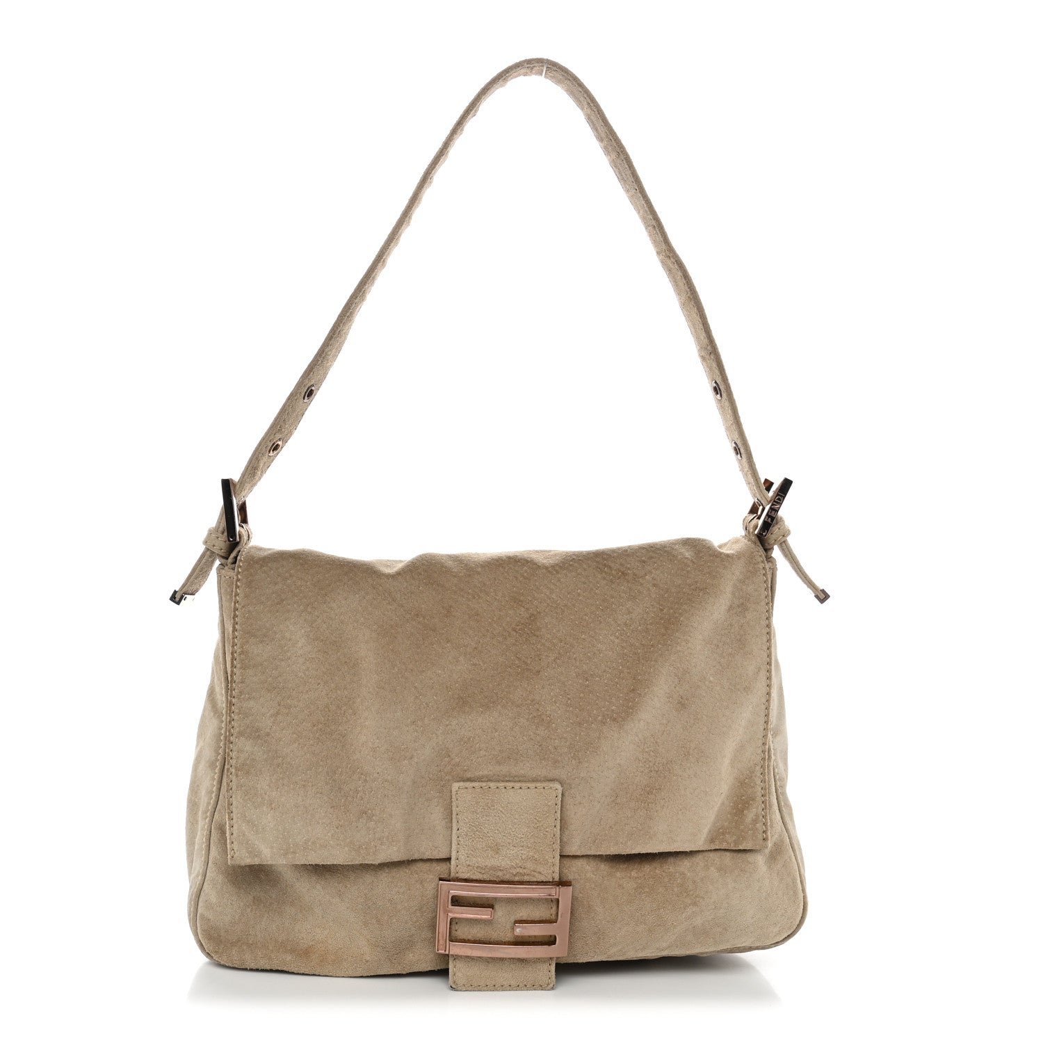 Fendi Suede Mama Baguette Beige