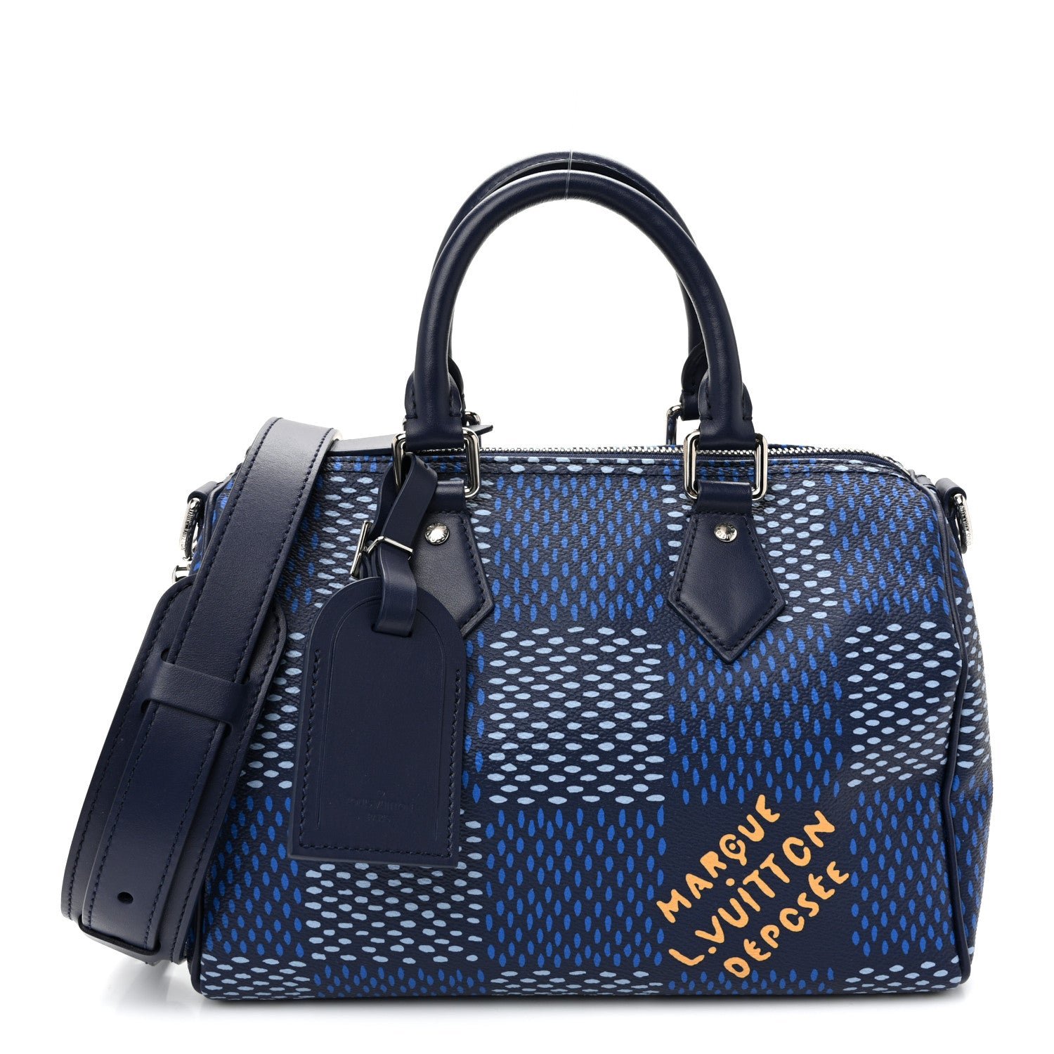 Louis Vuitton Damier Heritage Speedy Bandouliere 25 Blue
