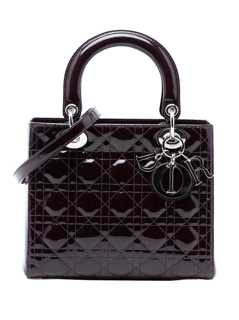 2009 Medium Patent Cannage Lady Dior satchel