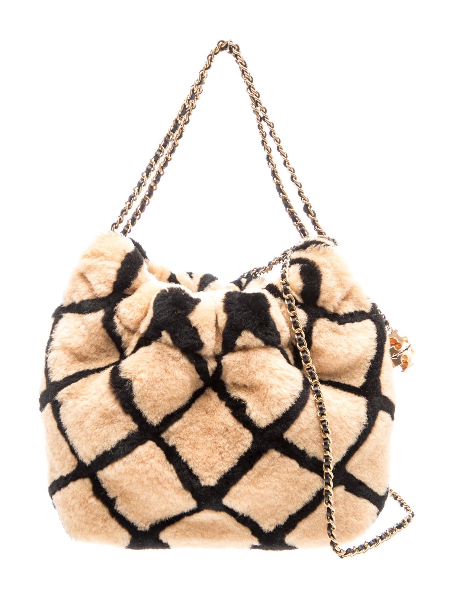 Tory Burch Shearling Shoulder Bag