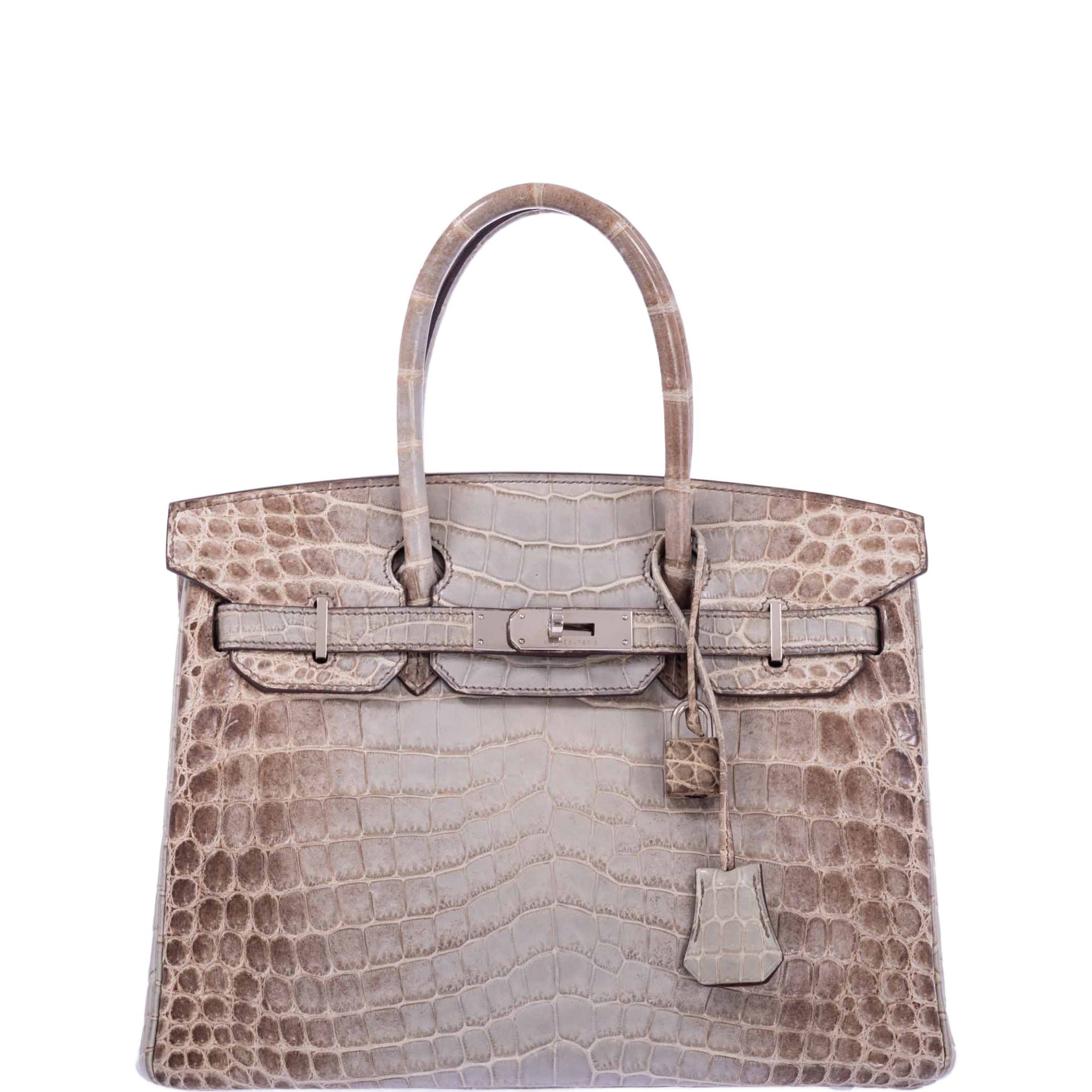 Hermes Hermès Birkin 30 Gris Cendre Himalaya Matte Niloticus Crocodile Palladium Hardware