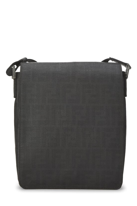 Fendi Black Zucca Coated Canvas Messenger