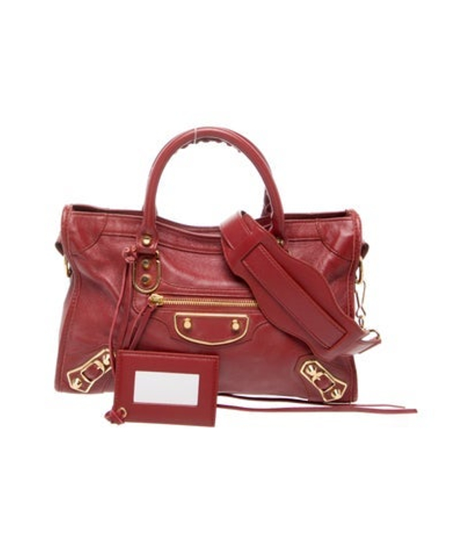 Balenciaga Leather Motocross City Metallic Edge