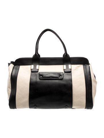 Chloe Leather Alice Colorblock Leather Satchel Large