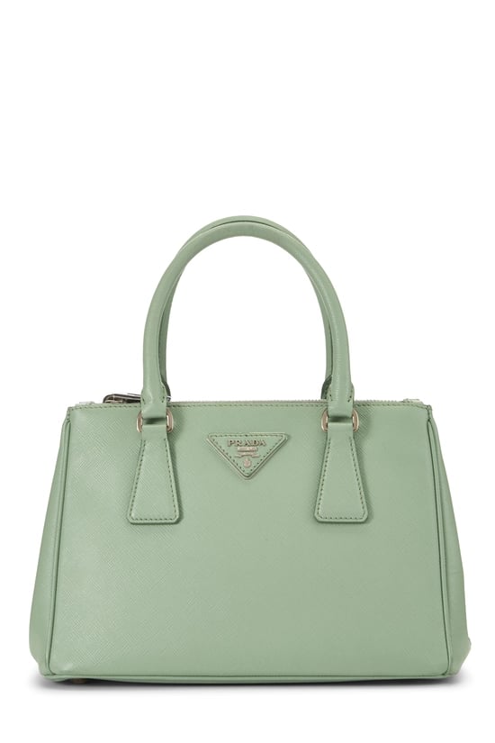 Green Saffiano Galleria Tote Small