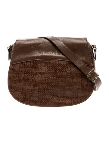 Courreges Leather Messenger Bag