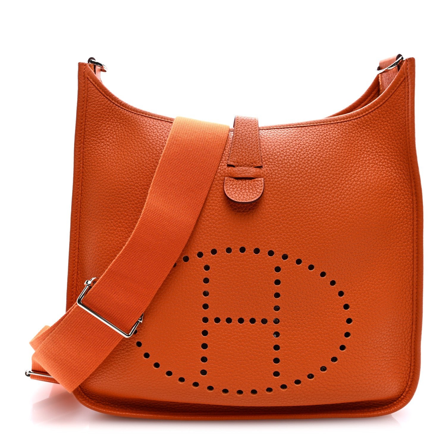 Hermes Taurillon Clemence Evelyne III GM Orange