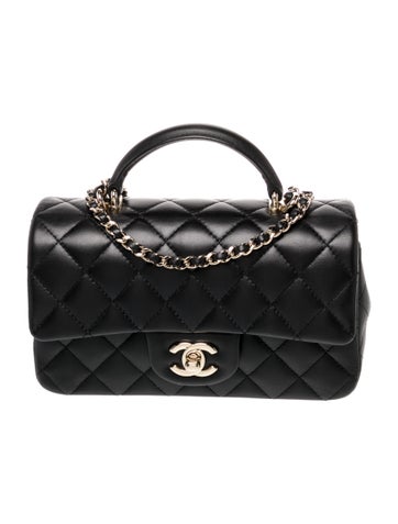 Rectangular Mini Top Handle Flap Bag