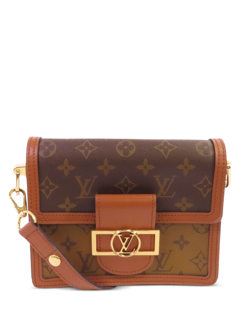 mini Dauphine monogram-pattern two-way clutch bag