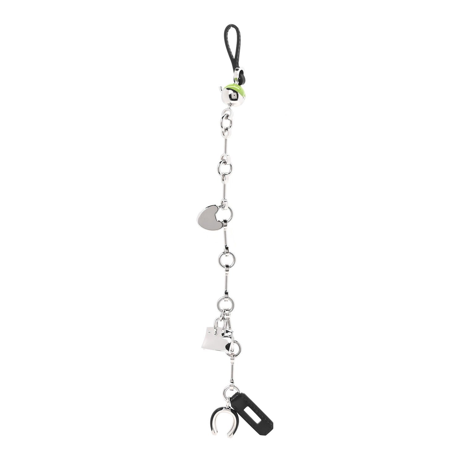 Hermes Palladium Box Bijou De Sac Bag Charm Black