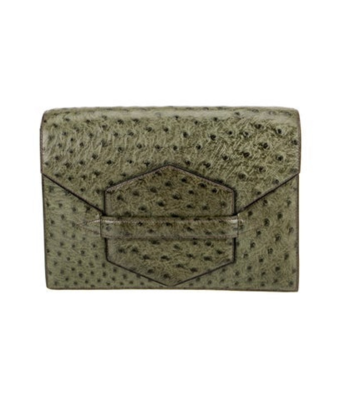 Hermes Ostrich Faco Clutch