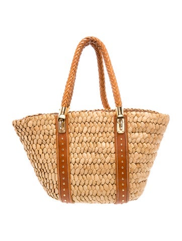 Raffia Top Handle Bag