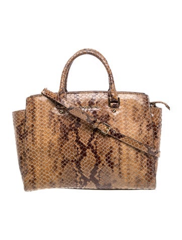 Embossed Leather Top Handle Bag