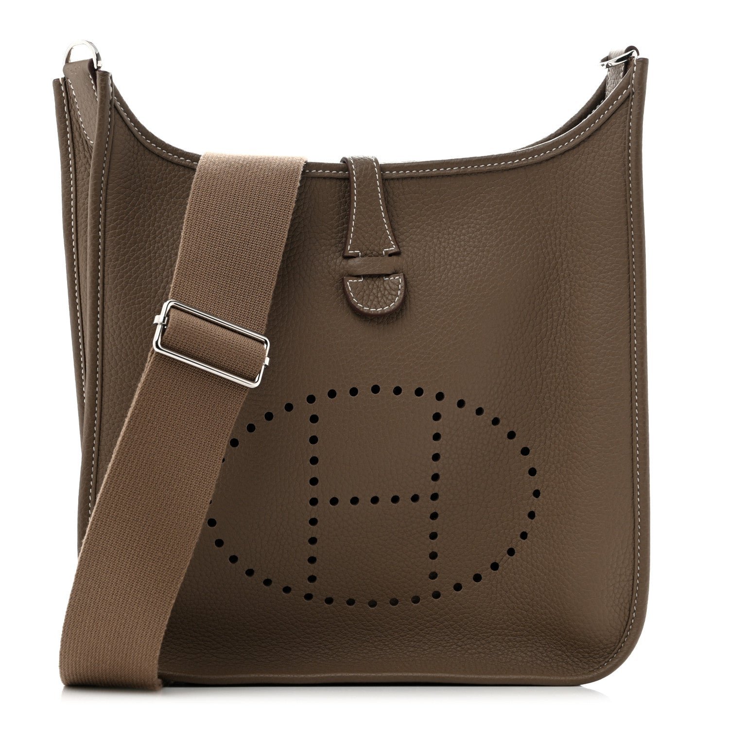 Hermes Taurillon Clemence Evelyne III Etoupe