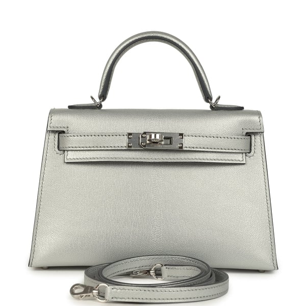 Hermes Hermes Kelly Sellier 20 Argent Chevre Chamkilight Palladium Hardware