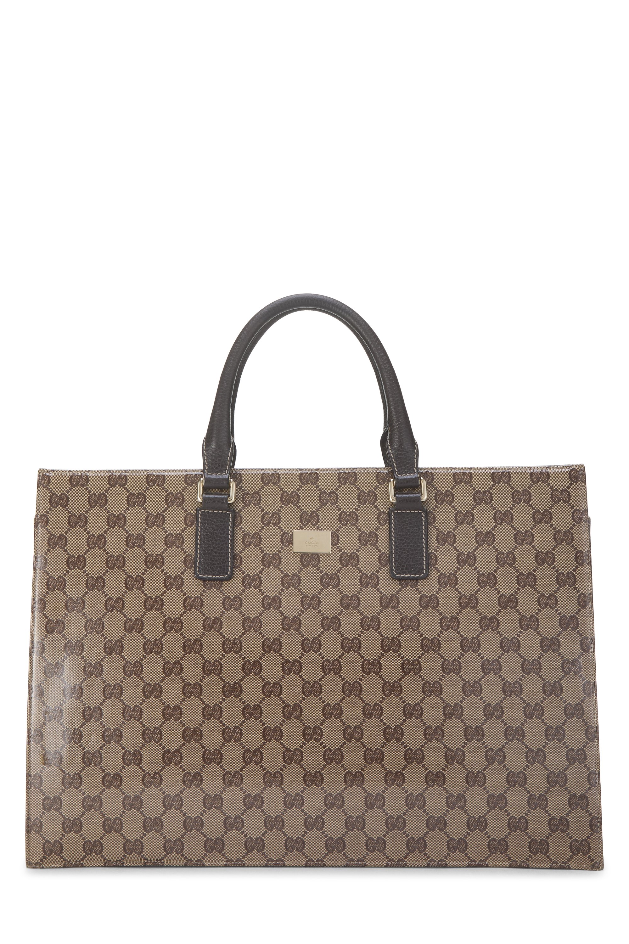 Brown GG Crystal Canvas Briefcase