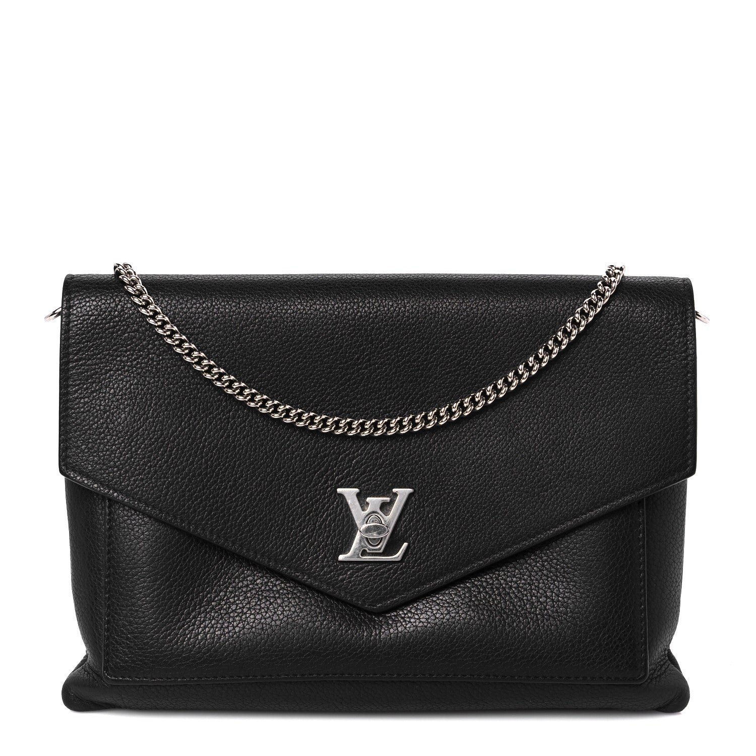 Louis Vuitton Soft Calfskin My Lockme Chain Pochette Black