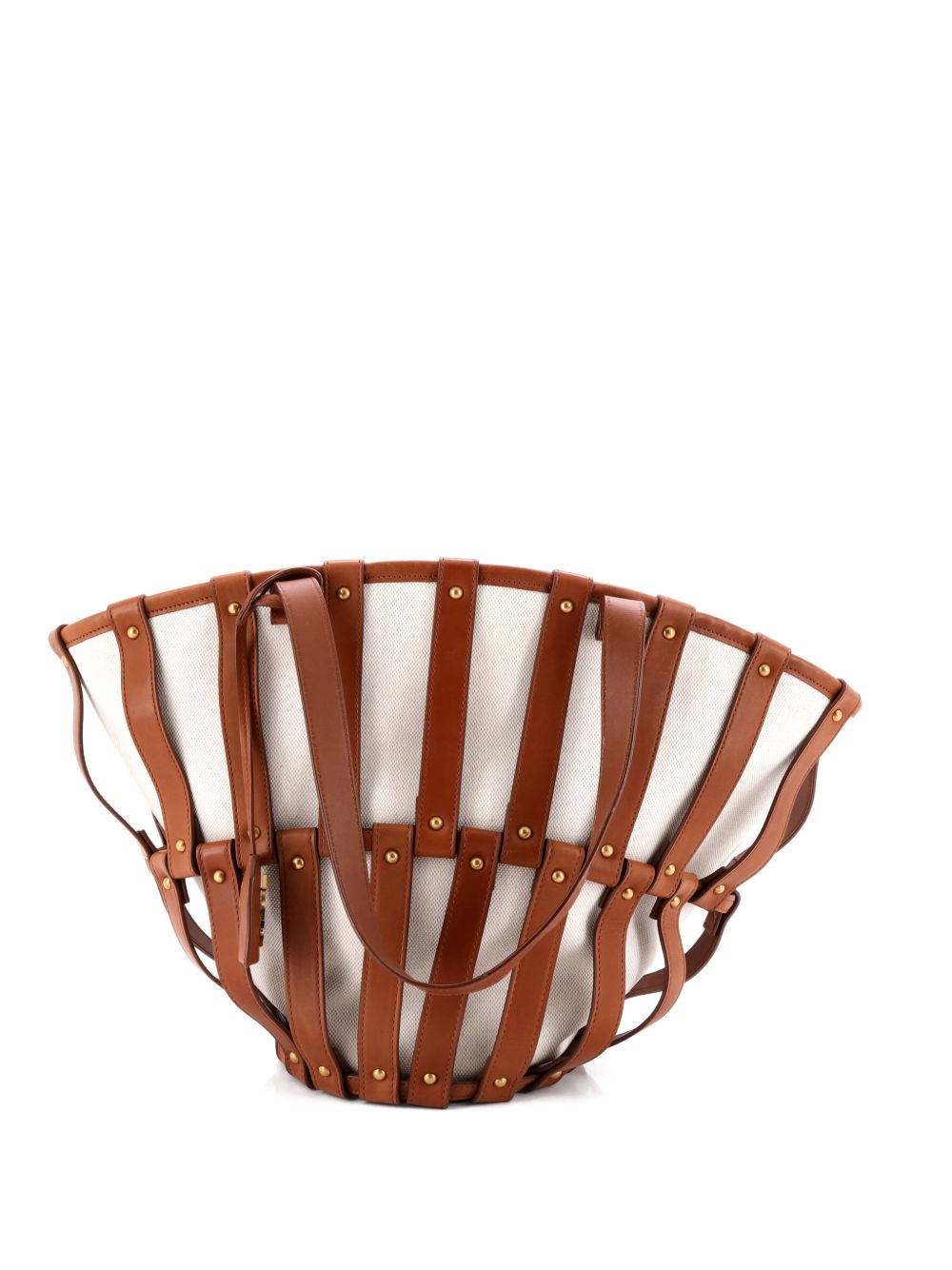 Beatrix Panier Cut Out Canvas with Leather tote bag