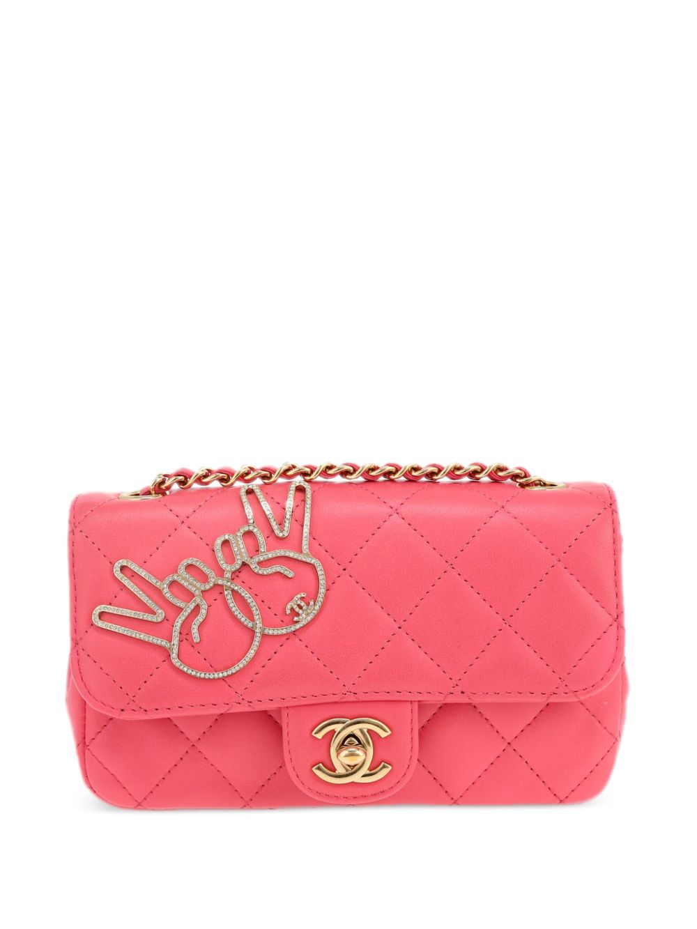2017 mini V For Victory Flap shoulder bag