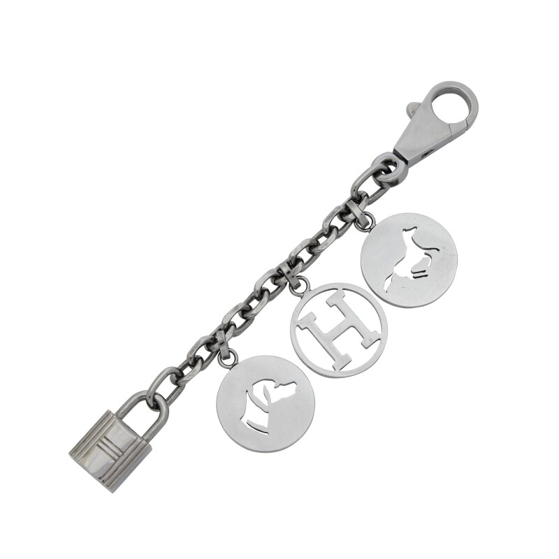Hermes Ruthenium Black Palladium Olga Breloque Bag Charm