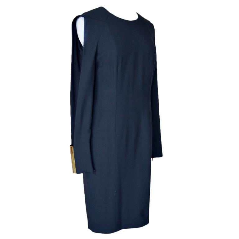 Gucci Gucci Dress Gold Cuff with Open Slit Sleeve 40