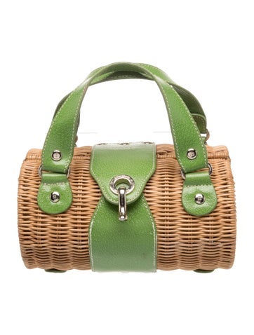 Wicker Top Handle Bag