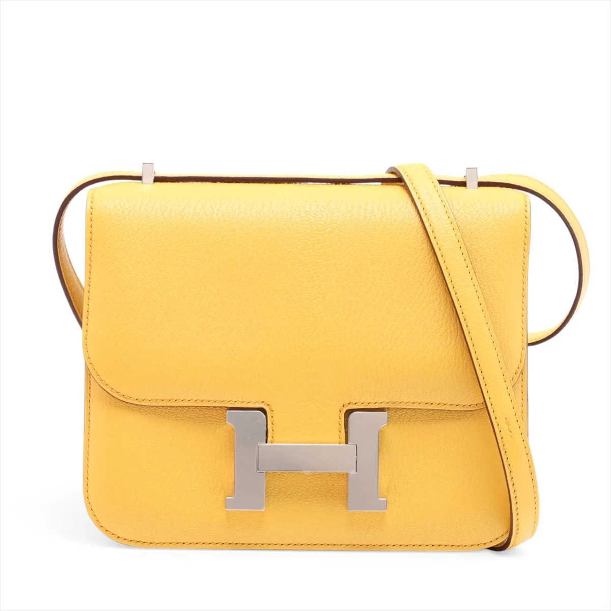 Hermès Constance 3 Mini 18 Miroir Chèvre Mysore Sun Silver Metal Fittings