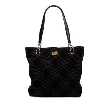Suede CC Stitched Suede Tote